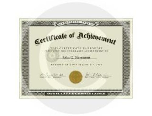 Smith’s Certificate